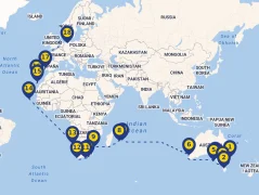 Mapa plavby